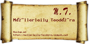 Müllerleily Teodóra névjegykártya